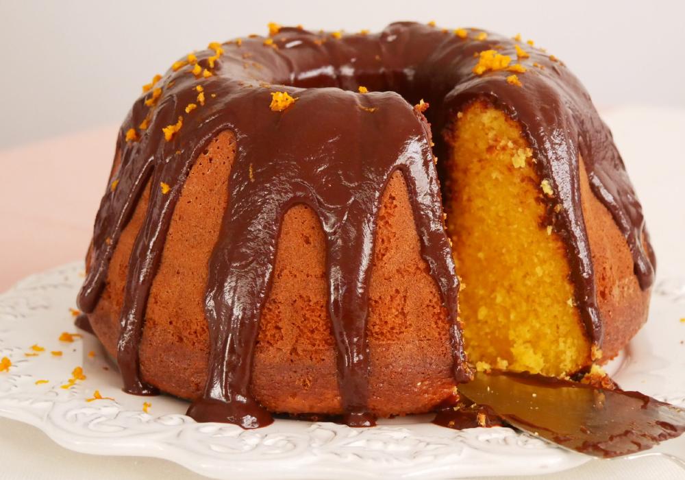 Bolo fofo de cenoura e laranja