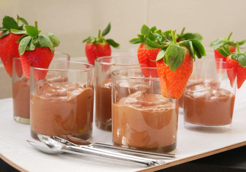 Mousse de chocolate com bolacha